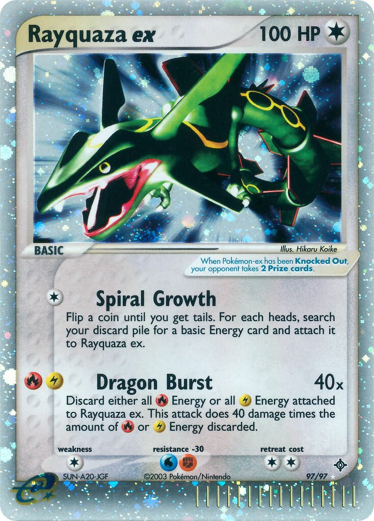 Rayquaza ex 097/100 — EX Dragon (English Pokémon TCG card)