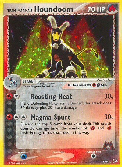 Team Magma's Houndoom 010/97 — EX Team Magma vs Team Aqua (English Pokémon TCG card)