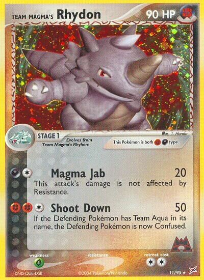 Team Magma's Rhydon 011/97 — EX Team Magma vs Team Aqua (English Pokémon TCG card)
