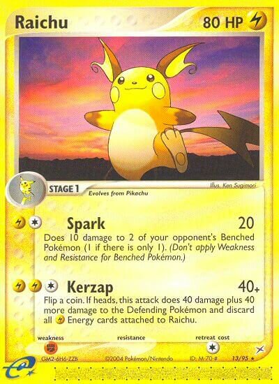 Raichu 013/97 — EX Team Magma vs Team Aqua (English Pokémon TCG card)