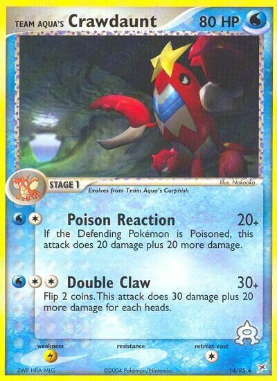 Team Aqua's Crawdaunt 014/97 — EX Team Magma vs Team Aqua (English Pokémon TCG card)