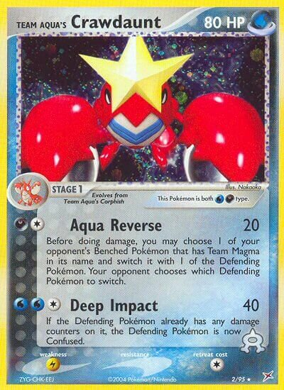 Team Aqua's Crawdaunt 002/97 — EX Team Magma vs Team Aqua (English Pokémon TCG card)