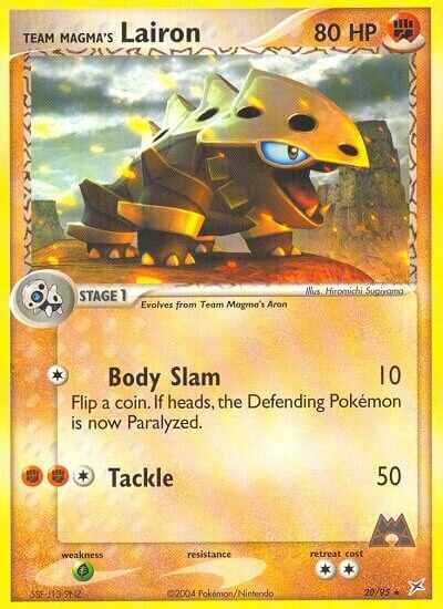 Team Magma's Lairon 020/97 — EX Team Magma vs Team Aqua (English Pokémon TCG card)