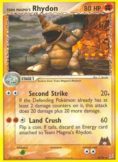Team Magma's Rhydon 022/97 — EX Team Magma vs Team Aqua (English Pokémon TCG card)