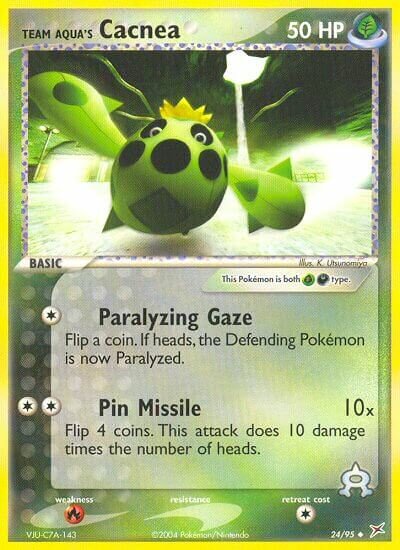 Team Aqua's Cacnea 024/97 — EX Team Magma vs Team Aqua (English Pokémon TCG card)
