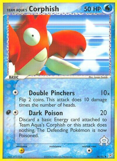 Team Aqua's Corphish 026/97 — EX Team Magma vs Team Aqua (English Pokémon TCG card)