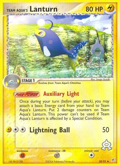 Team Aqua's Lanturn 028/97 — EX Team Magma vs Team Aqua (English Pokémon TCG card)