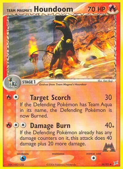 Team Magma's Houndoom 034/97 — EX Team Magma vs Team Aqua (English Pokémon TCG card)