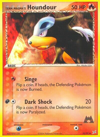 Team Magma's Houndour 035/97 — EX Team Magma vs Team Aqua (English Pokémon TCG card)