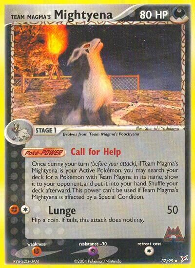Team Magma's Mightyena 037/97 — EX Team Magma vs Team Aqua (English Pokémon TCG card)