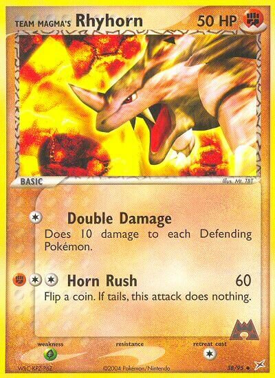 Team Magma's Rhyhorn 038/97 — EX Team Magma vs Team Aqua (English Pokémon TCG card)