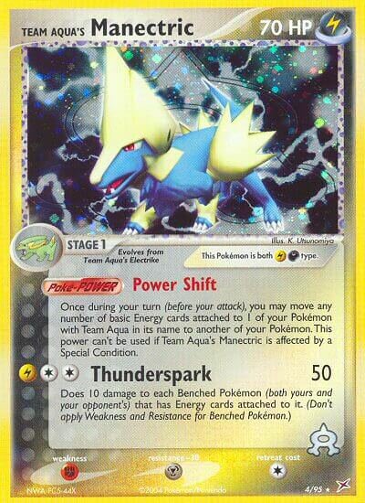 Team Aqua's Manectric 004/97 — EX Team Magma vs Team Aqua (English Pokémon TCG card)