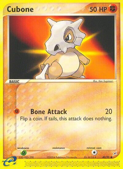 Cubone 040/97 — EX Team Magma vs Team Aqua (English Pokémon TCG card)