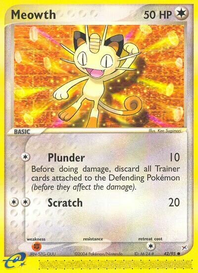 Meowth 042/97 — EX Team Magma vs Team Aqua (English Pokémon TCG card)