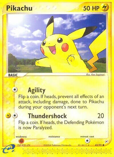 Pikachu 043/97 — EX Team Magma vs Team Aqua (English Pokémon TCG card)