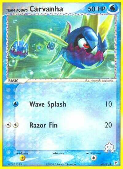 Team Aqua's Carvanha 048/97 — EX Team Magma vs Team Aqua (English Pokémon TCG card)