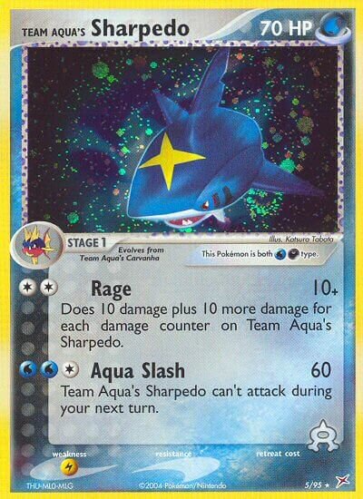 Team Aqua's Sharpedo 005/97 — EX Team Magma vs Team Aqua (English Pokémon TCG card)