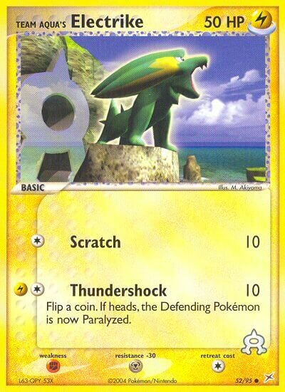 Team Aqua's Electrike 052/97 — EX Team Magma vs Team Aqua (English Pokémon TCG card)