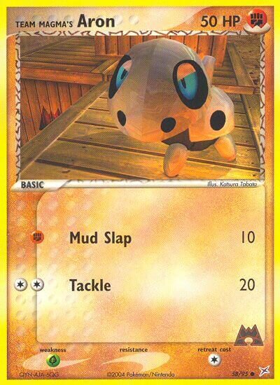 Team Magma's Aron 058/97 — EX Team Magma vs Team Aqua (English Pokémon TCG card)
