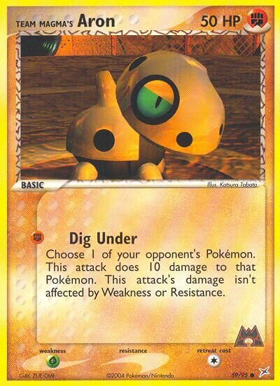 Team Magma's Aron 059/97 — EX Team Magma vs Team Aqua (English Pokémon TCG card)