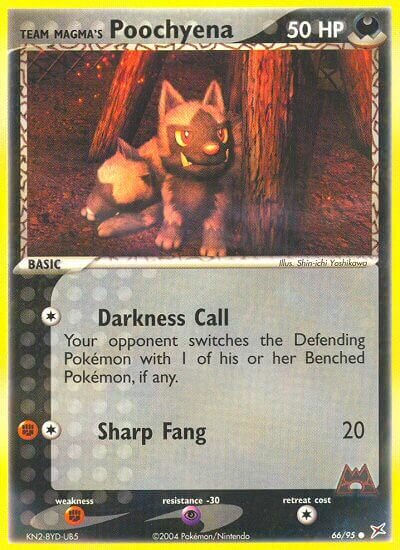 Team Magma's Poochyena 066/97 — EX Team Magma vs Team Aqua (English Pokémon TCG card)