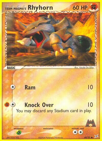 Team Magma's Rhyhorn 068/97 — EX Team Magma vs Team Aqua (English Pokémon TCG card)