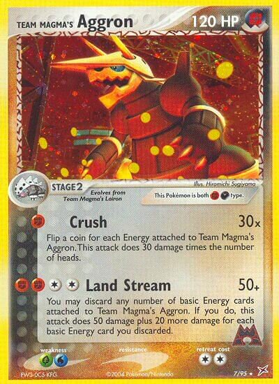 Team Magma's Aggron 007/97 — EX Team Magma vs Team Aqua (English Pokémon TCG card)