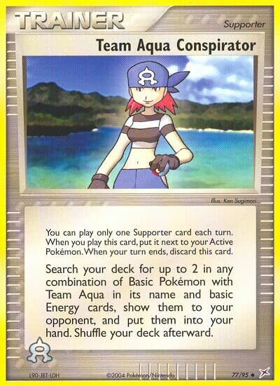 Team Aqua Conspirator 077/97 — EX Team Magma vs Team Aqua (English Pokémon TCG card)