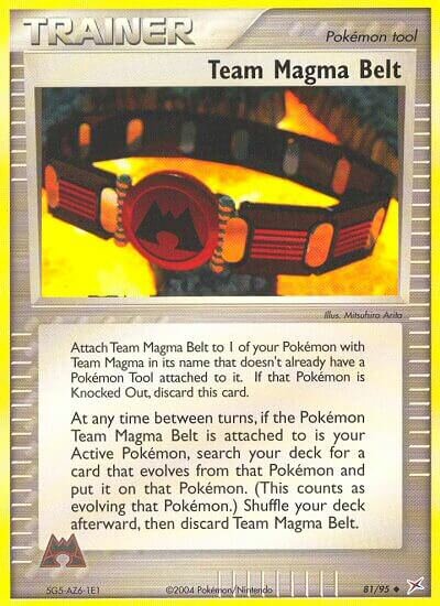 Team Magma Belt 081/97 — EX Team Magma vs Team Aqua (English Pokémon TCG card)