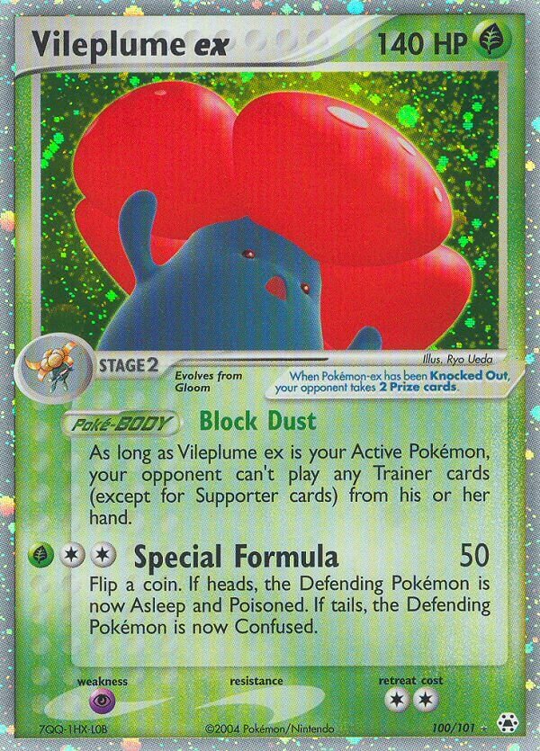 Vileplume ex 100/102 — EX Hidden Legends (English Pokémon TCG card)