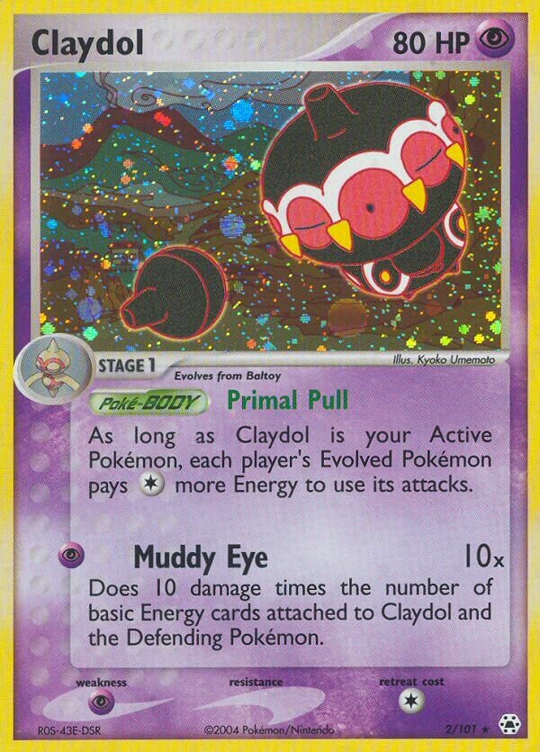 Claydol 002/102 — EX Hidden Legends (English Pokémon TCG card)