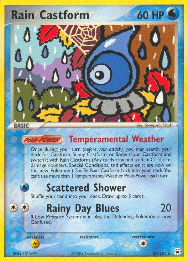Rain Castform 023/102 — EX Hidden Legends (English Pokémon TCG card)