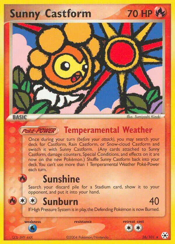 Sunny Castform 026/102 — EX Hidden Legends (English Pokémon TCG card)