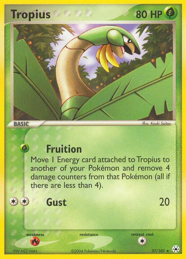 Tropius 027/102 — EX Hidden Legends (English Pokémon TCG card)