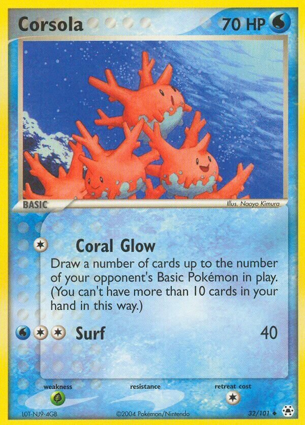 Corsola 032/102 — EX Hidden Legends (English Pokémon TCG card)