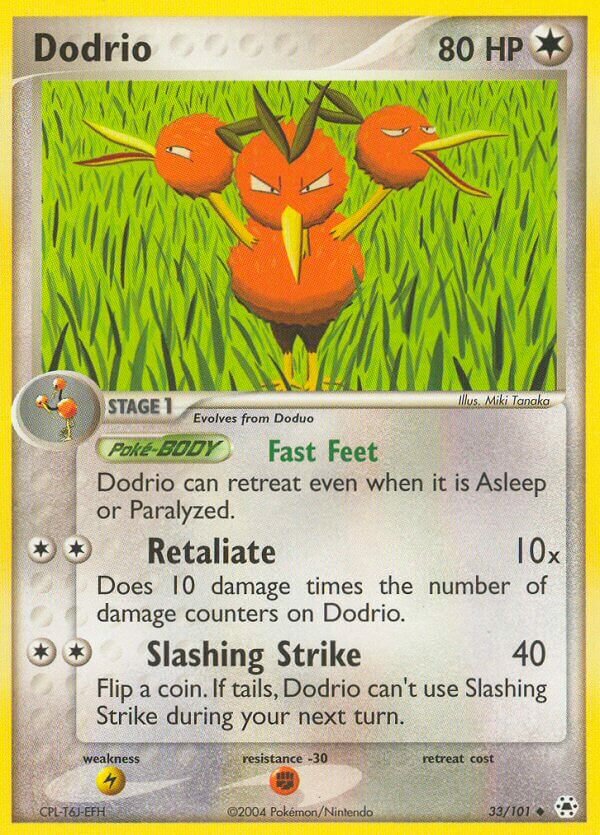 Dodrio 033/102 — EX Hidden Legends (English Pokémon TCG card)