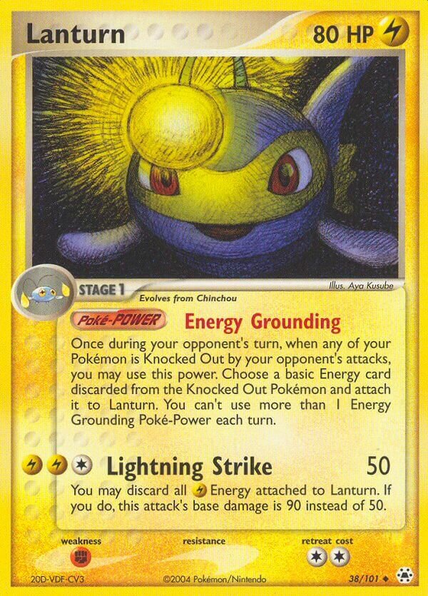 Lanturn 038/102 — EX Hidden Legends (English Pokémon TCG card)