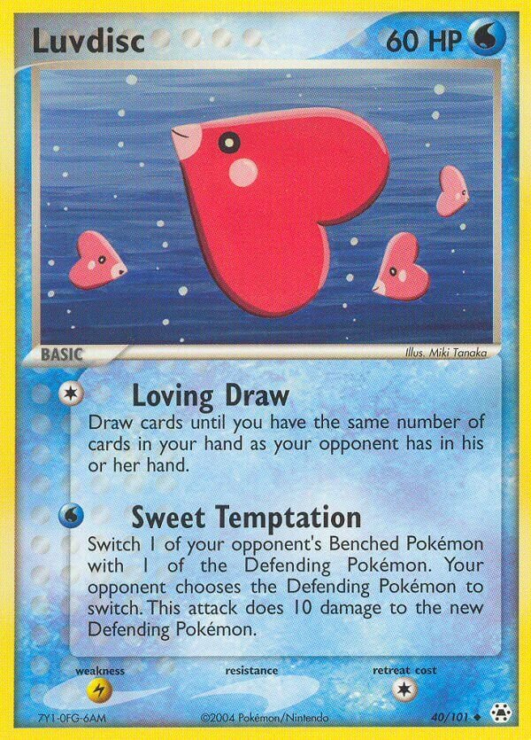 Luvdisc 040/102 — EX Hidden Legends (English Pokémon TCG card)