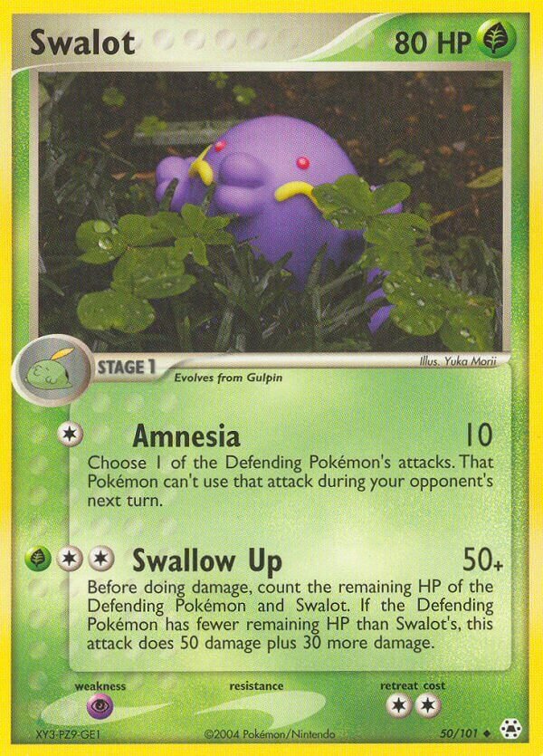 Swalot 050/102 — EX Hidden Legends (English Pokémon TCG card)