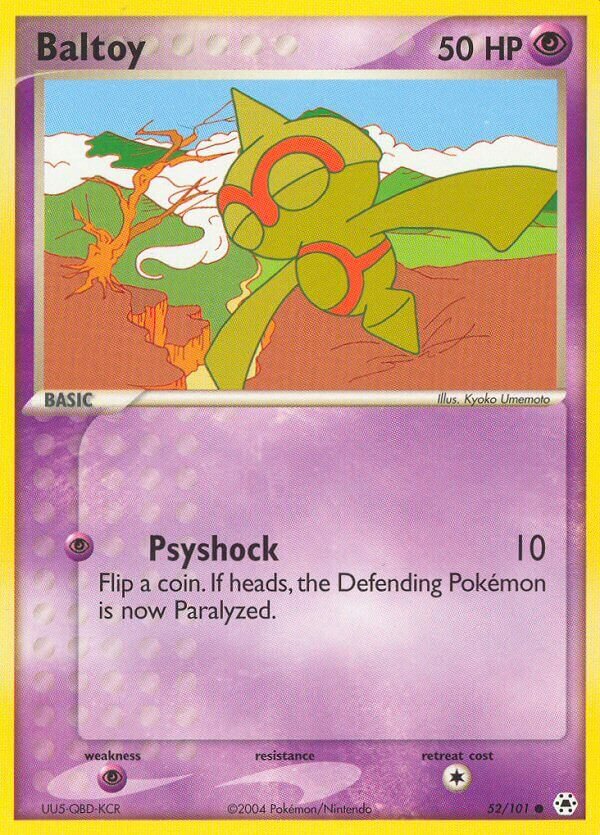 Baltoy 052/102 — EX Hidden Legends (English Pokémon TCG card)