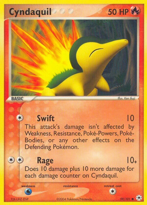 Cyndaquil 059/102 — EX Hidden Legends (English Pokémon TCG card)