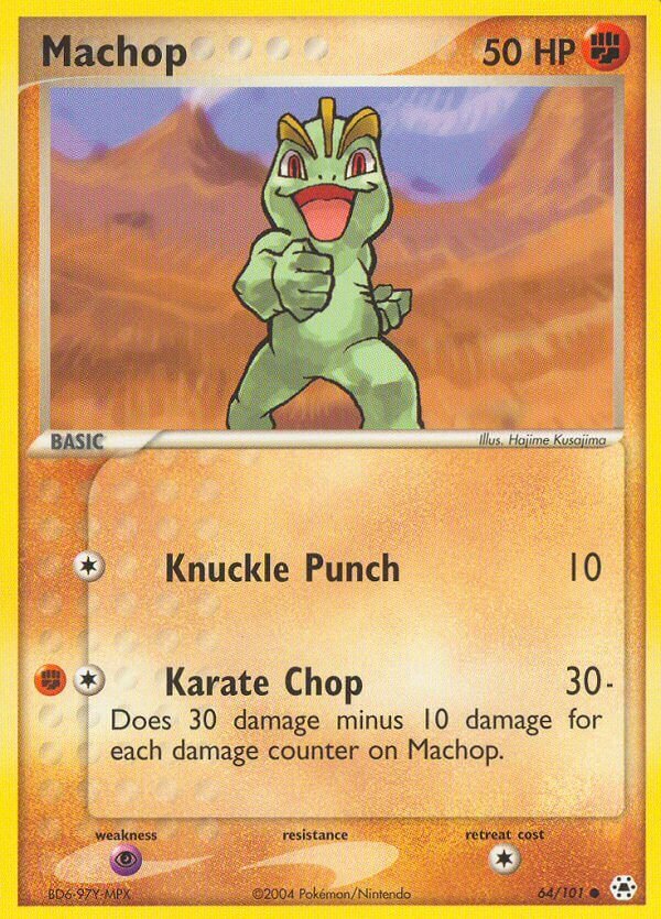 Machop 064/102 — EX Hidden Legends (English Pokémon TCG card)