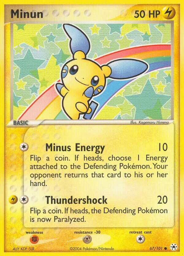 Minun 067/102 — EX Hidden Legends (English Pokémon TCG card)