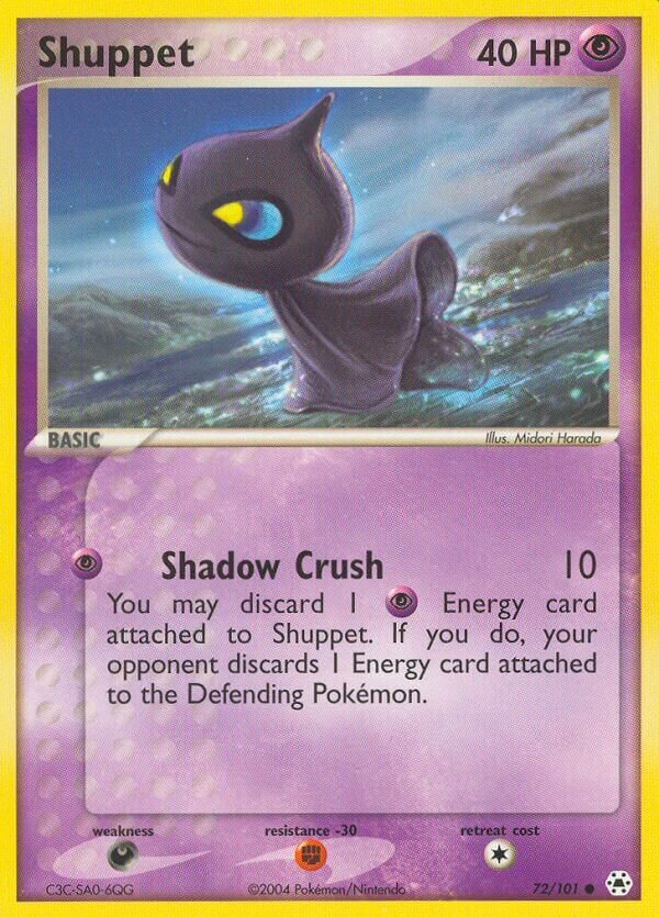 Shuppet 072/102 — EX Hidden Legends (English Pokémon TCG card)