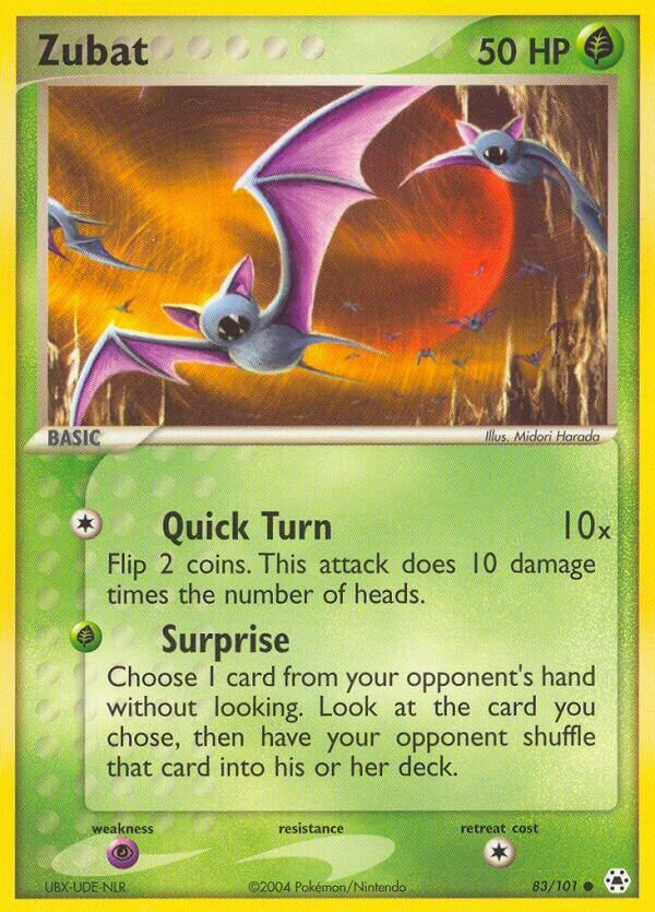 Zubat 083/102 — EX Hidden Legends (English Pokémon TCG card)