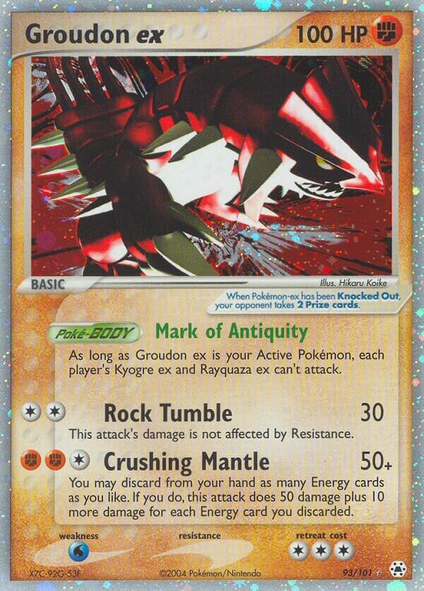 Groudon ex 093/102 — EX Hidden Legends (English Pokémon TCG card)