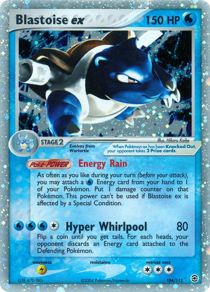 Blastoise ex 104/116 — EX FireRed & LeafGreen (English Pokémon TCG card)