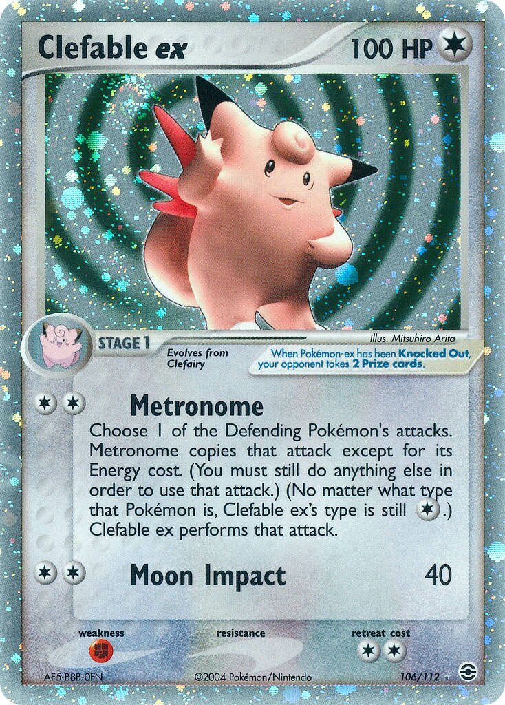 Clefable ex 106/116 — EX FireRed & LeafGreen (English Pokémon TCG card)