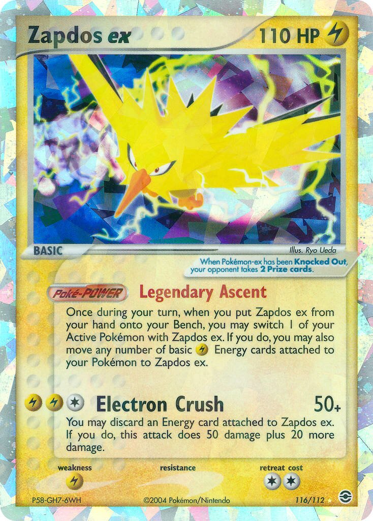 Zapdos ex 116/116 — EX FireRed & LeafGreen (English Pokémon TCG card)
