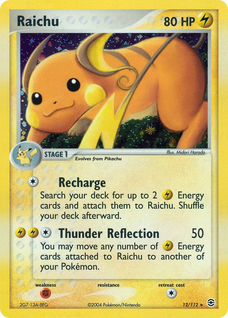 Raichu 012/116 — EX FireRed & LeafGreen (English Pokémon TCG card)